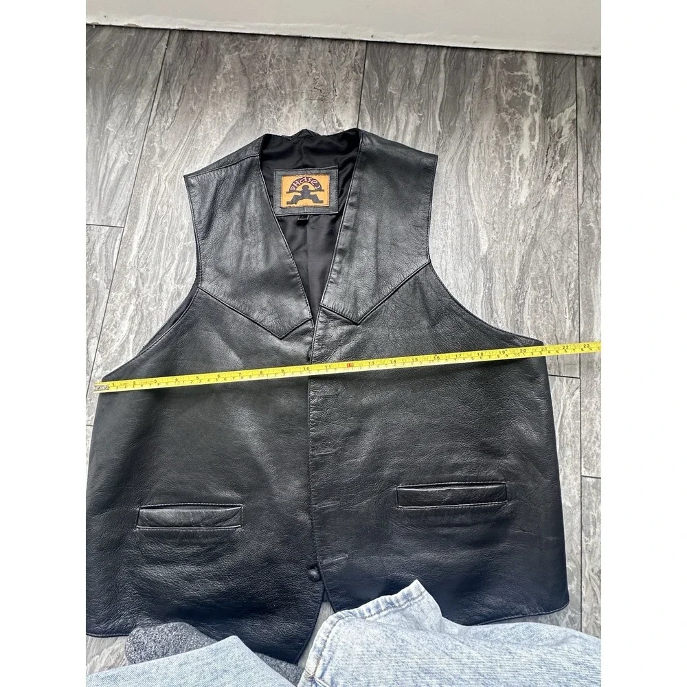 Phase 2 Men's Brown Genuine Leather Western-Style‎ Vest Size L